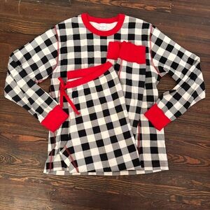 Hanna Andersson Matching Christmas Pajamas Red Black Check